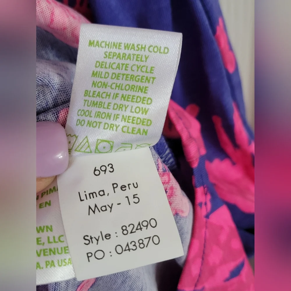 Lilly Pulitzer Windsor Strapless Giraffe Print Dress Blue & Pink Size Small - Picture 5 of 9